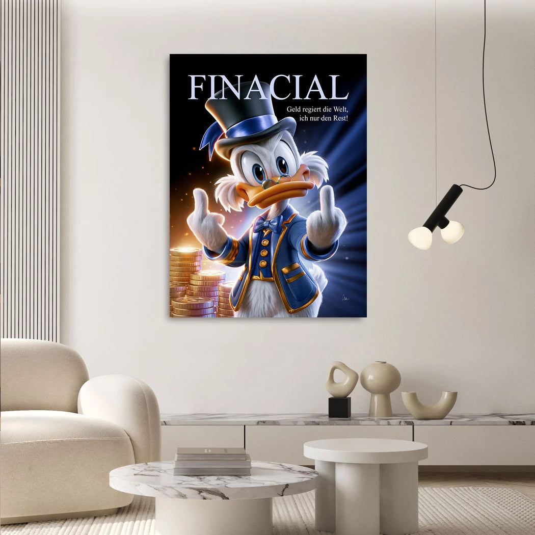 Dagobert Money Boss Wandbild