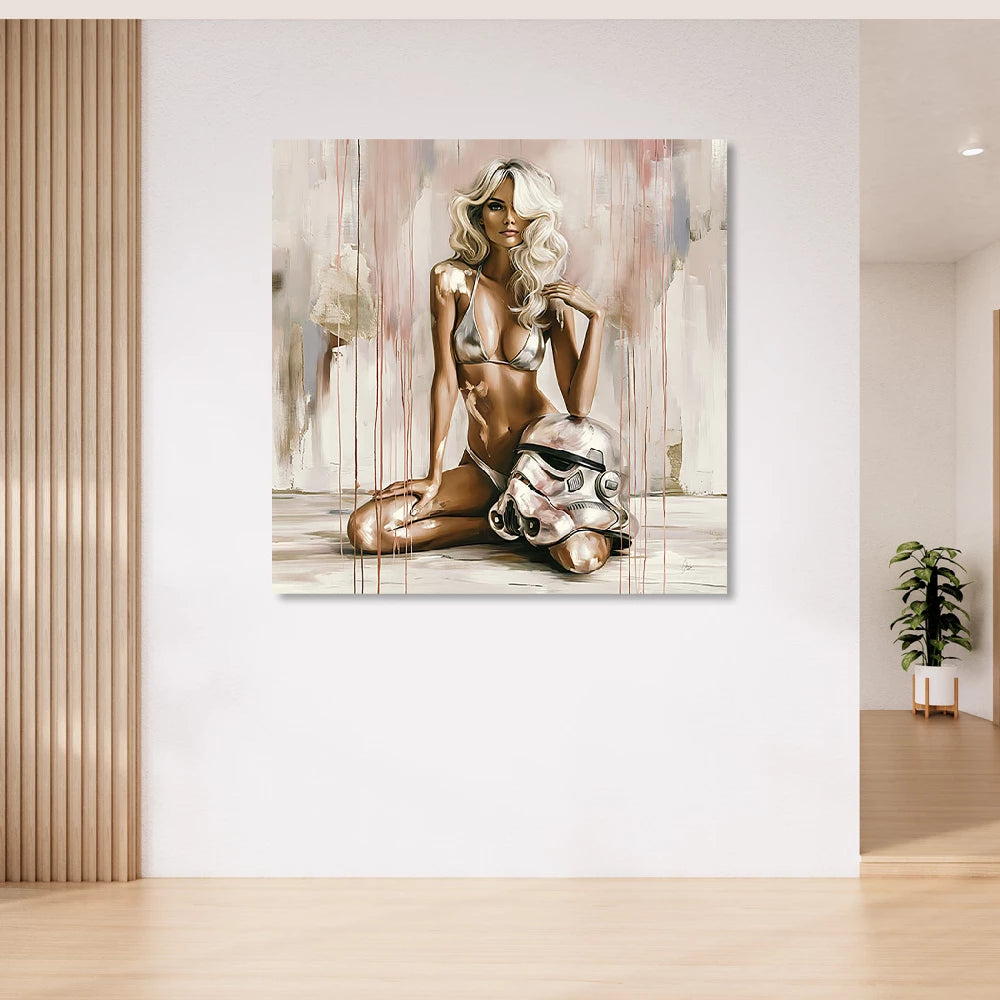 Trooper Girl Graffiti Wandbild