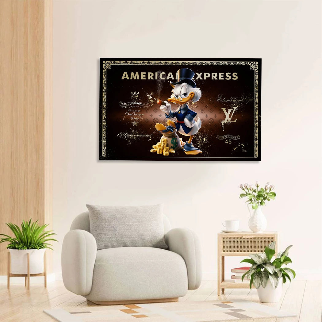 Dagobert Duck Millionaire Wandbild