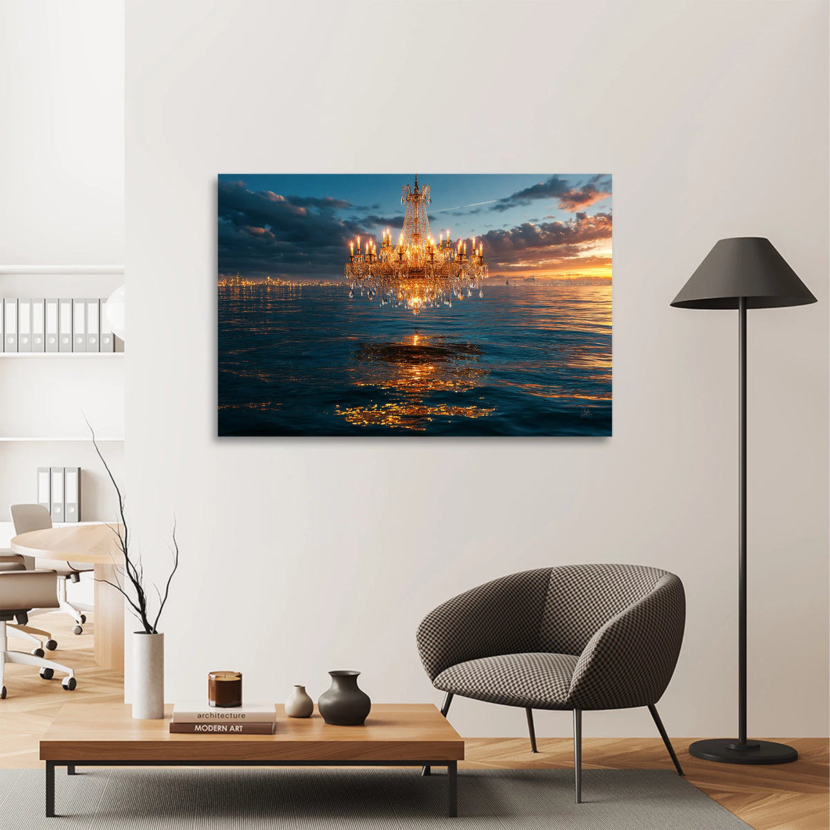 Kristallleuchter Sunset Wandbild