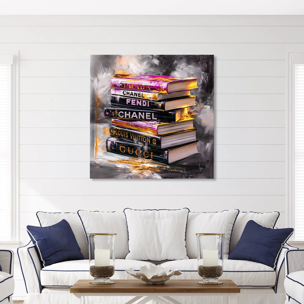 Fashion Books Wandbild
