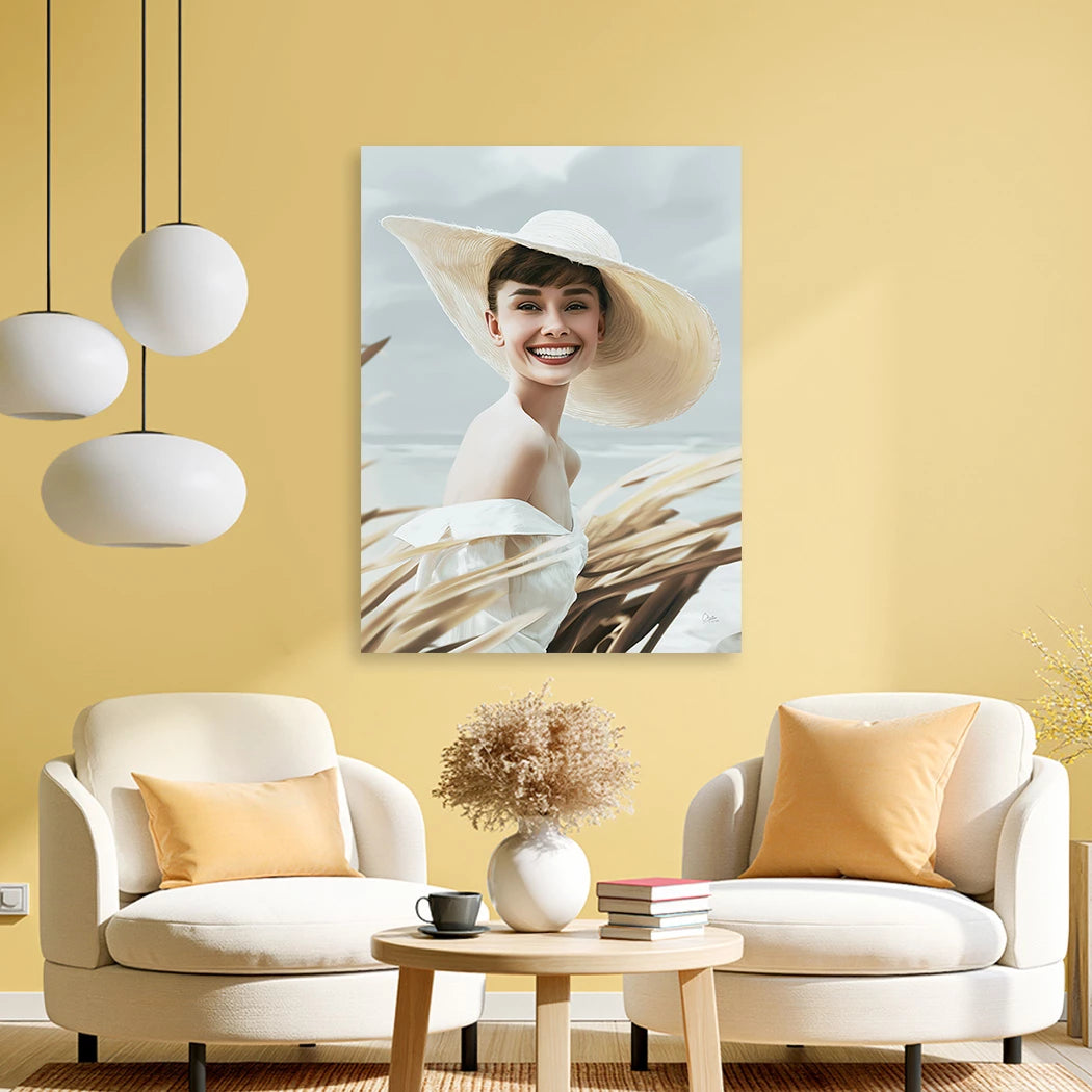 Audrey Hepburn Summer Breeze Wandbild