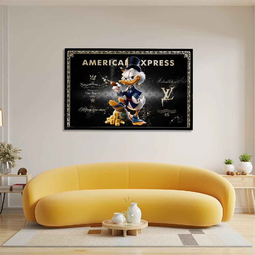 Dagobert Duck Goldfinger Wandbild