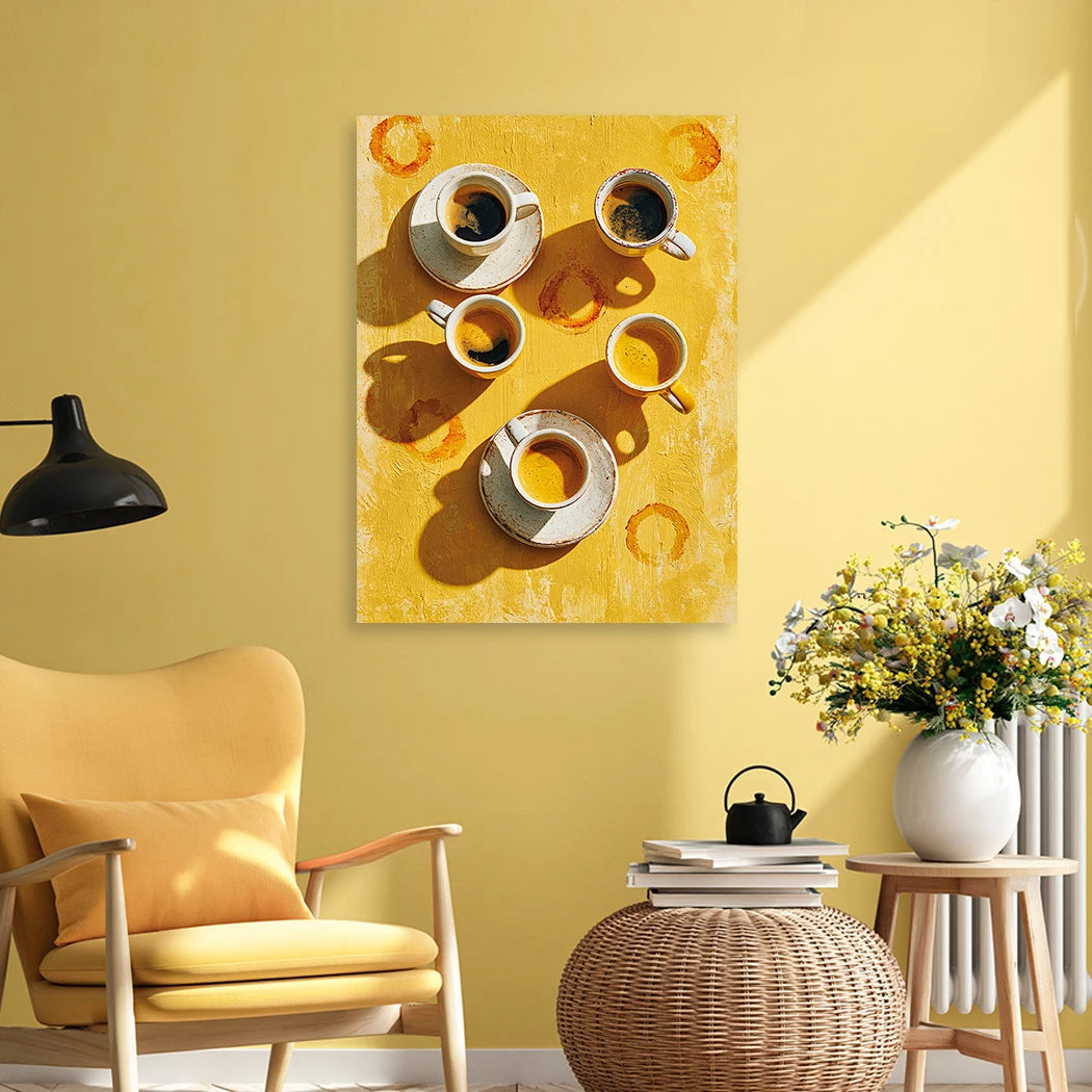 Kaffee Sonnenspiel Wandbild