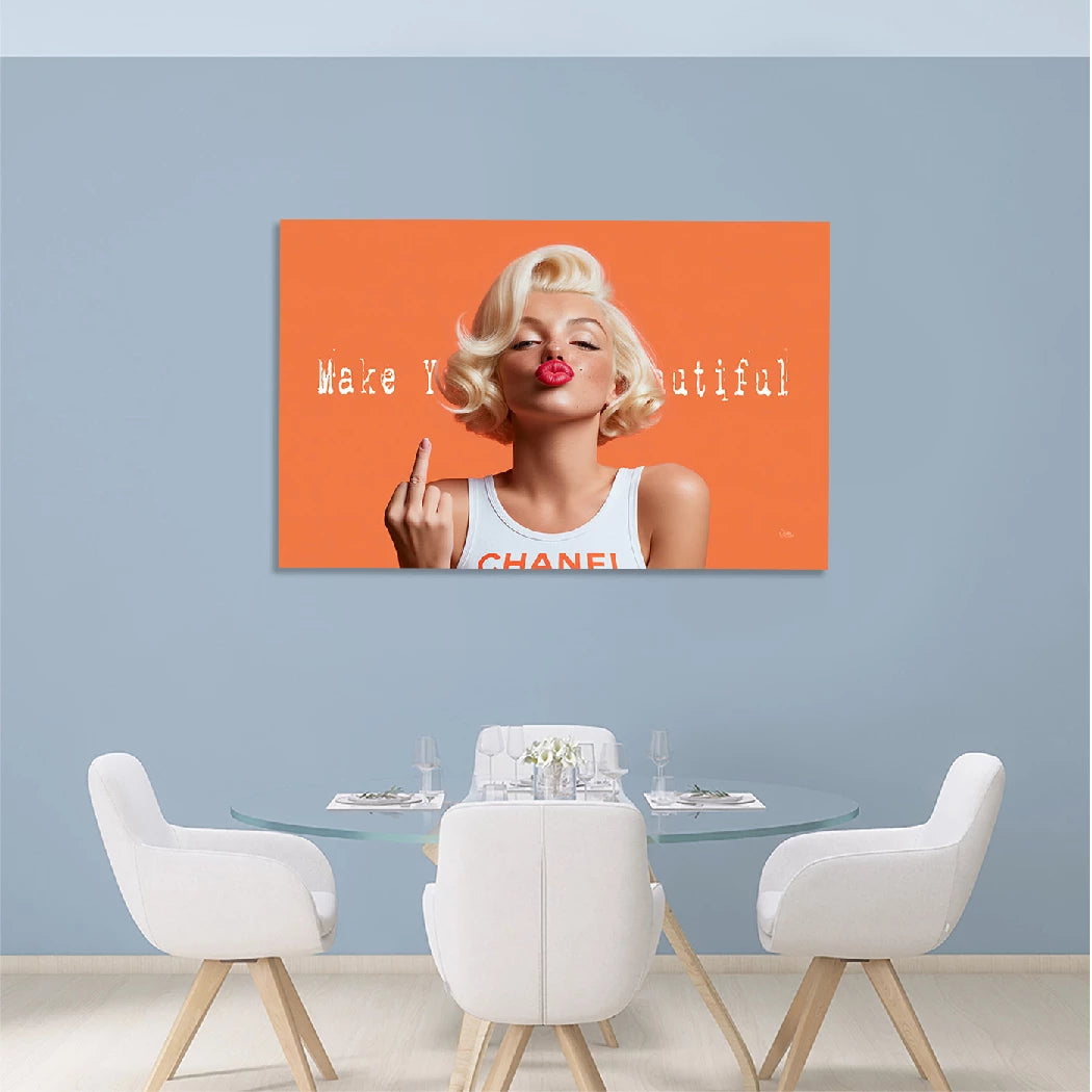 Marilyn Monroe Kiss Me Wandbild