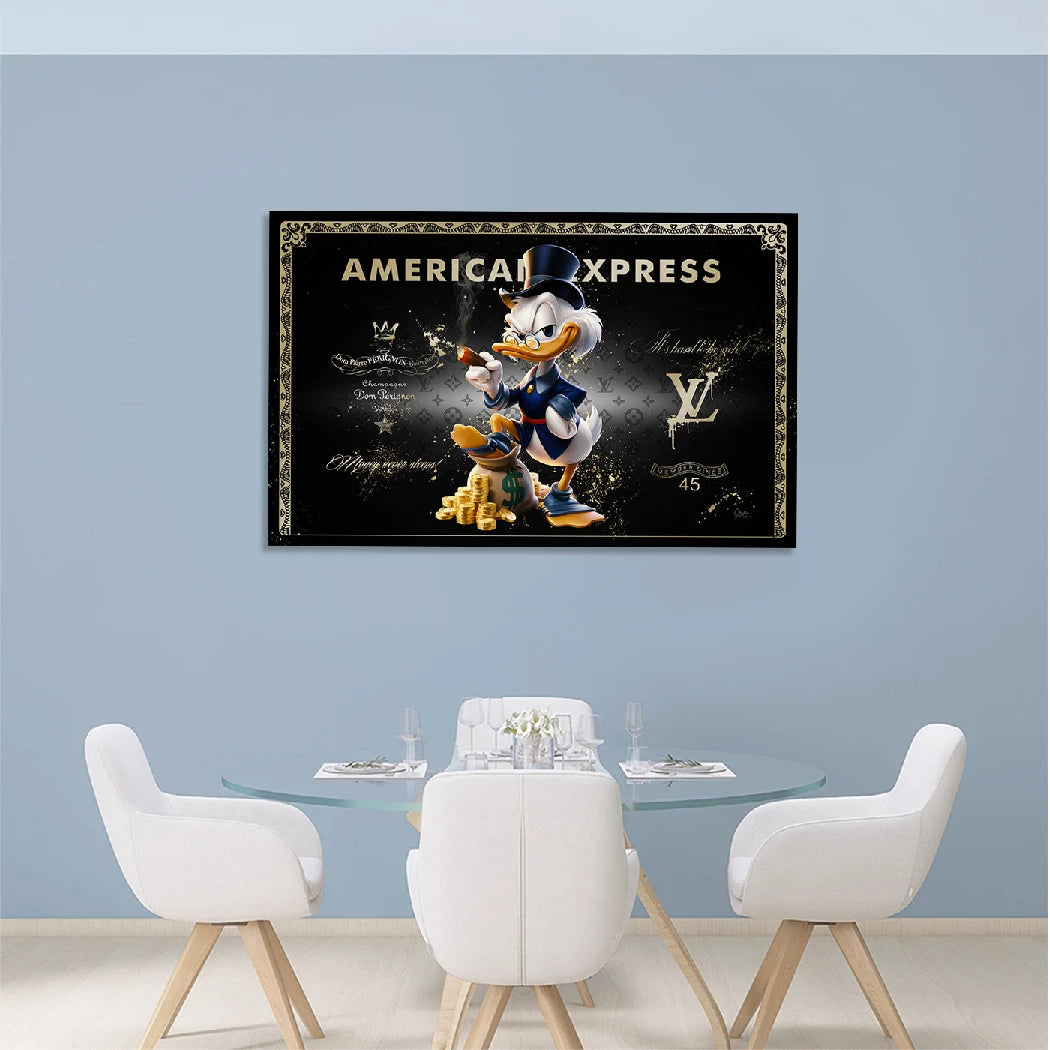 Dagobert Duck Goldfinger Wandbild