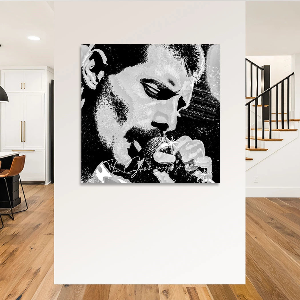 Freddie Mercury Live Wandbild