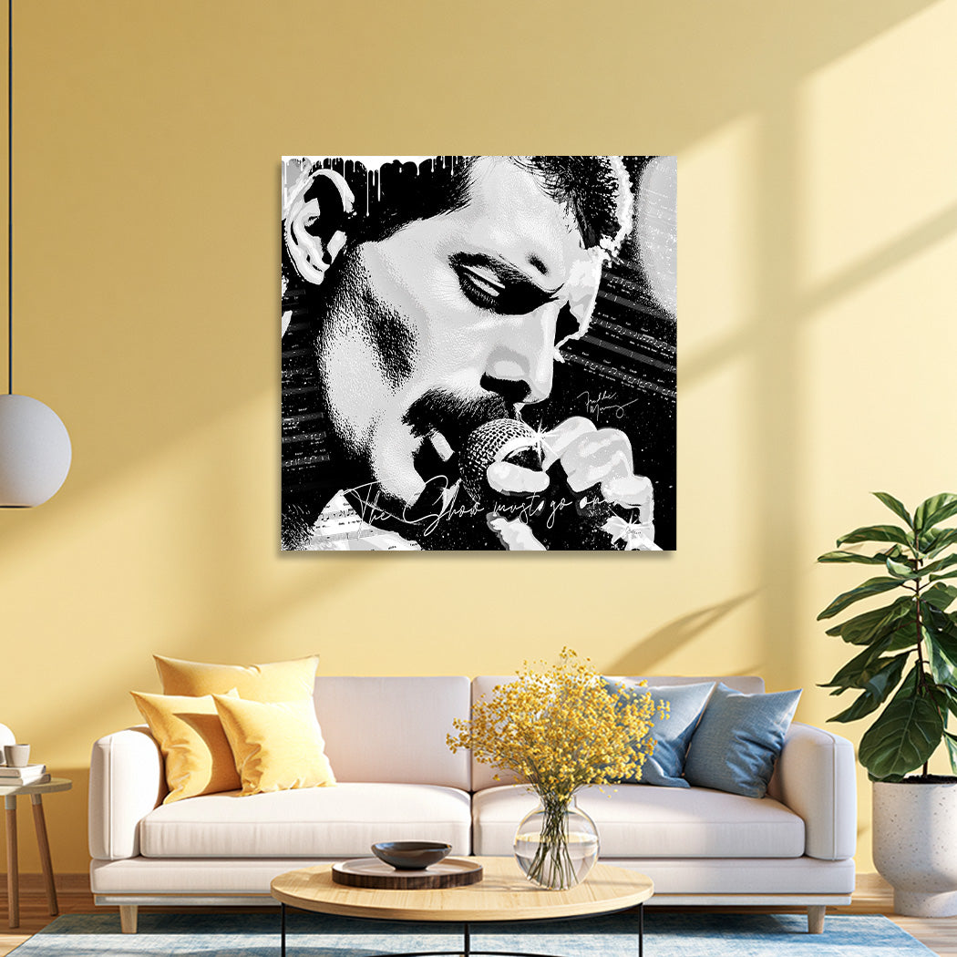 Freddie Mercury Live Wandbild