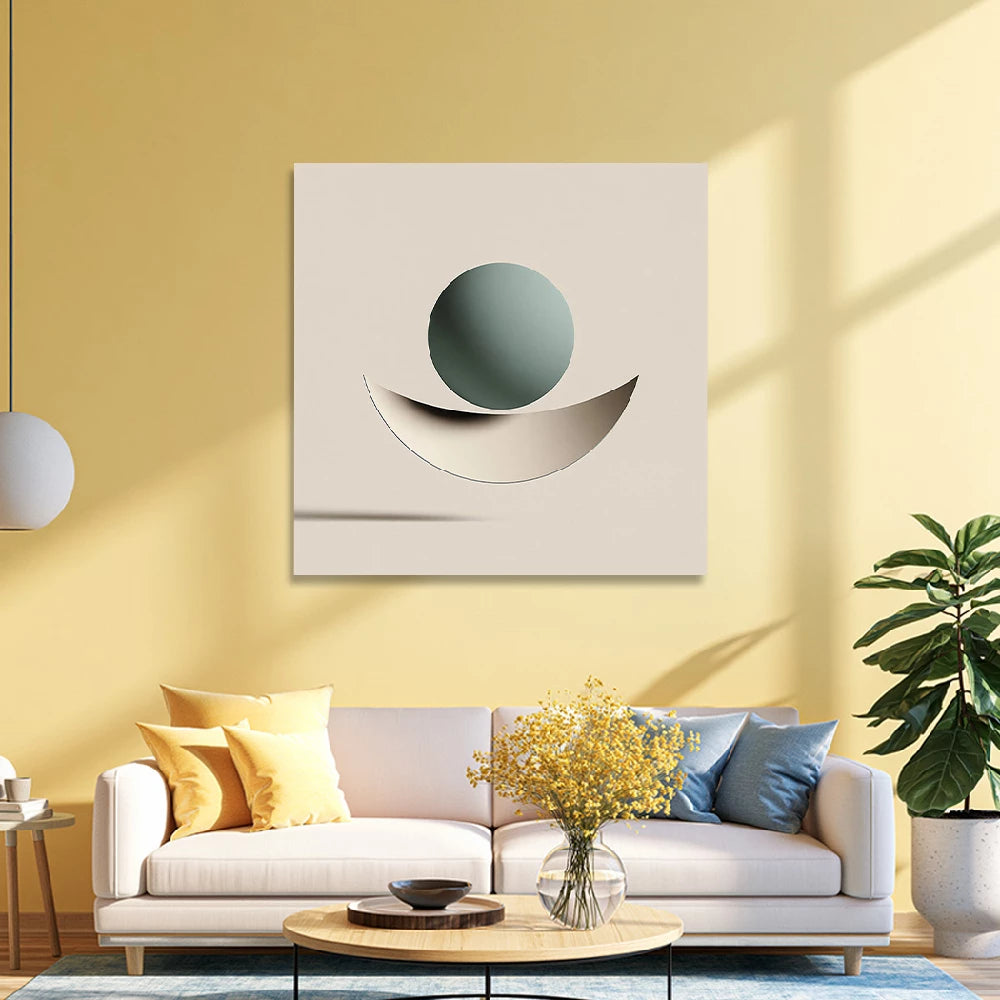Smaragd Balance Wandbild