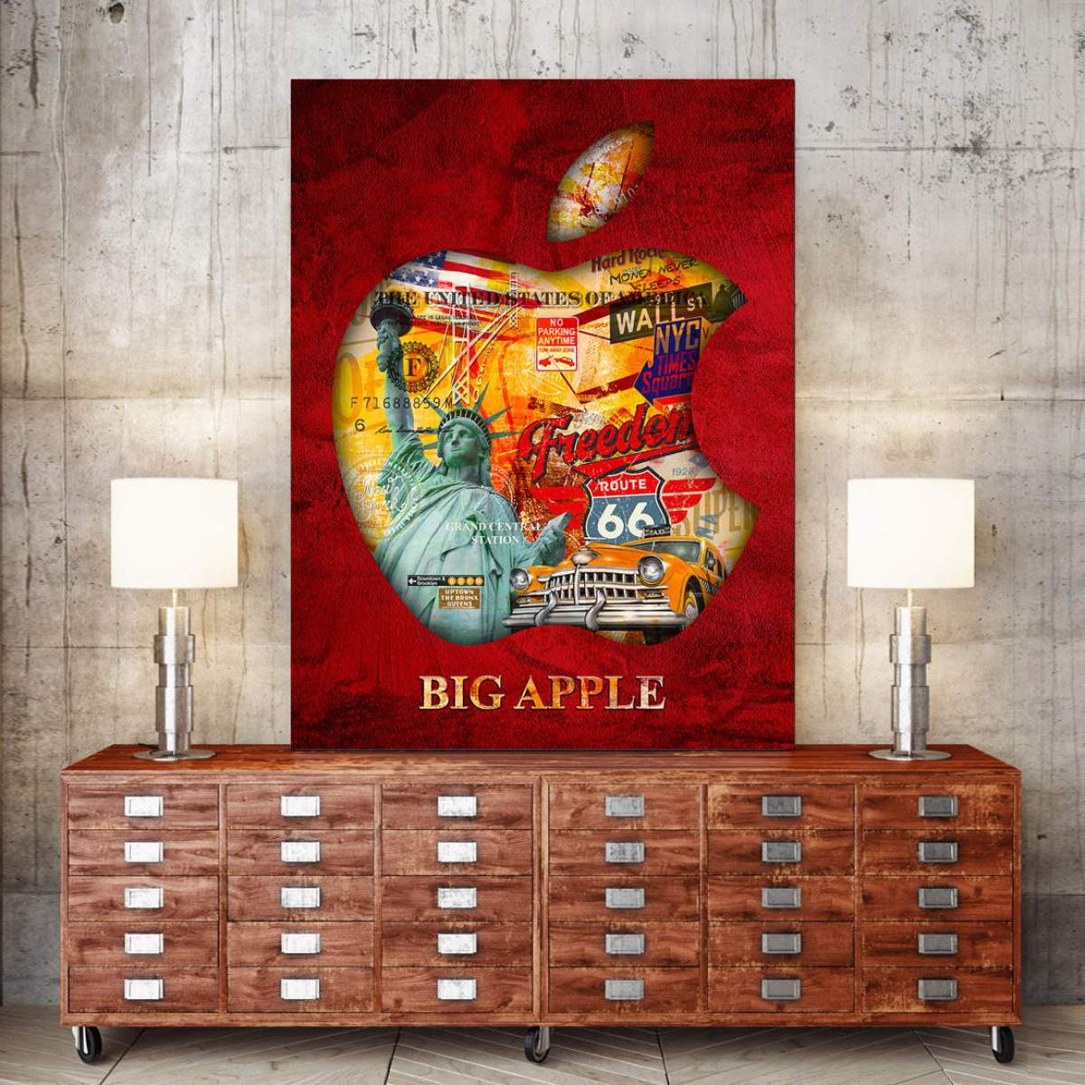 Wandbild Leinwandbild New York Big Apple Pop Art