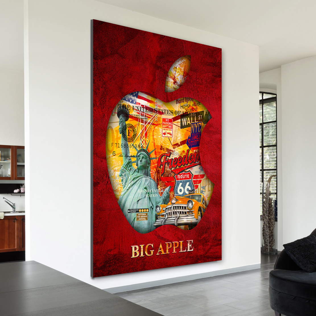 Wandbild Leinwandbild New York Big Apple Pop Art