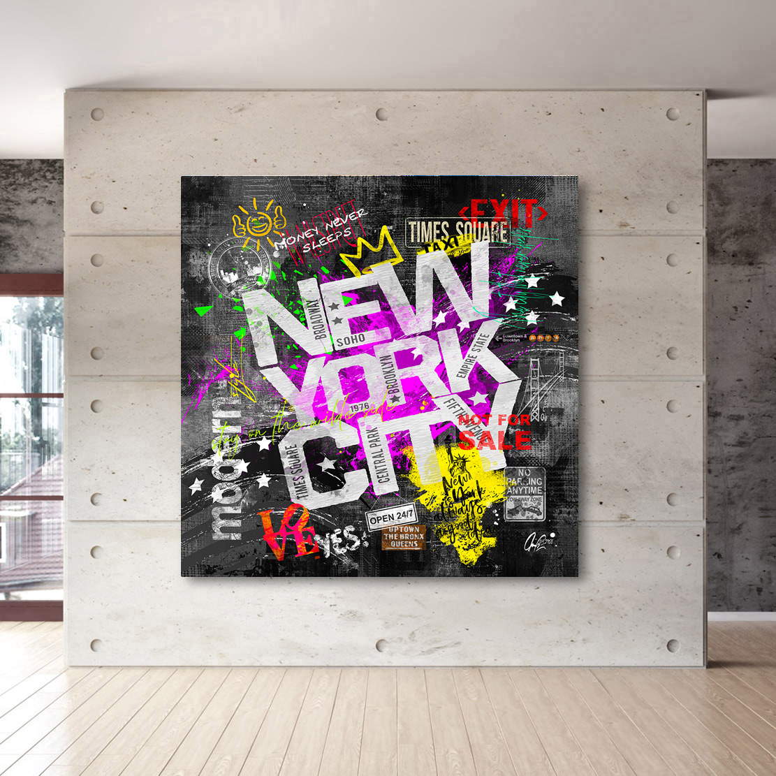 Wandbild Leinwandbild New York Streets Pink Style
