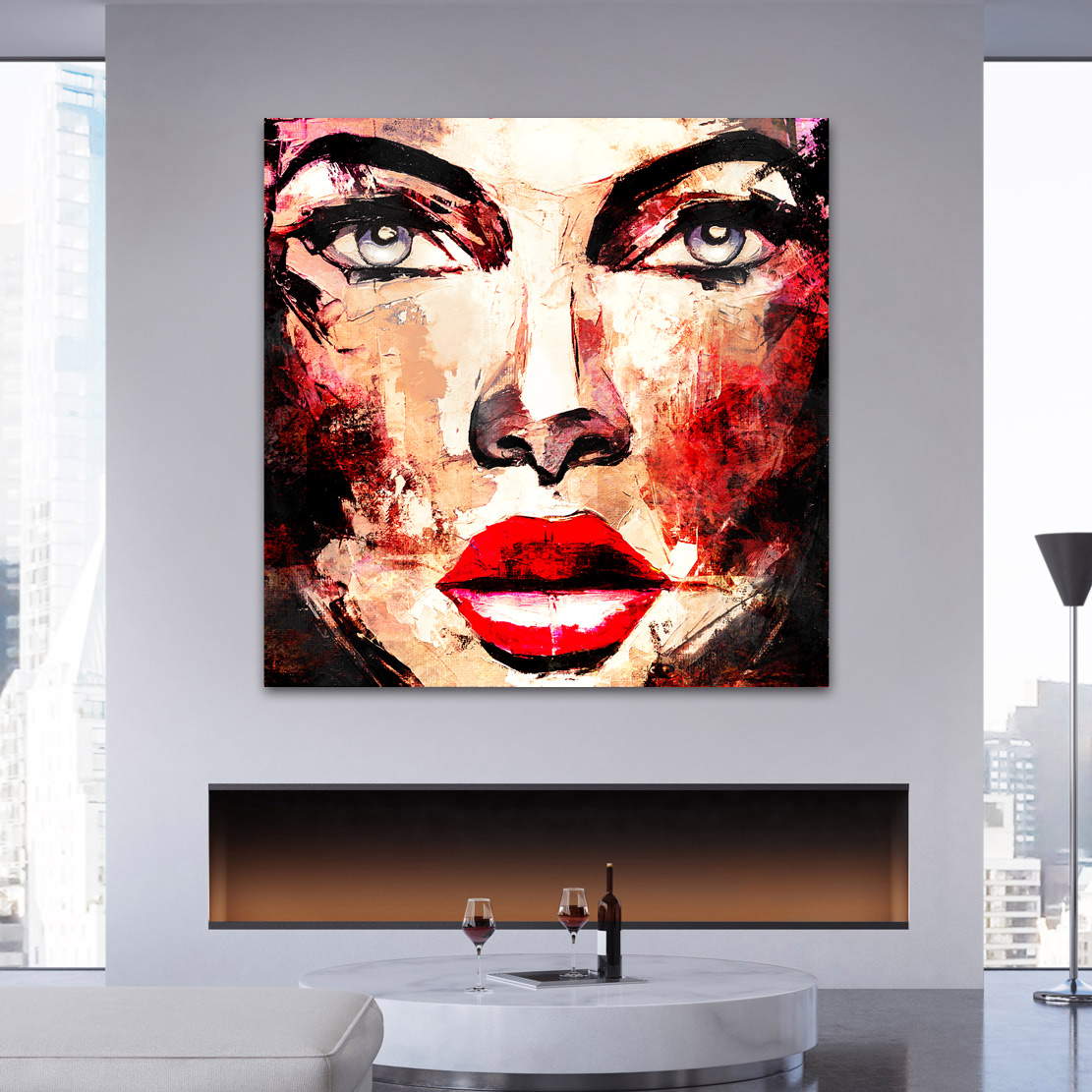 Wandbild Abstrakt Sensual Face