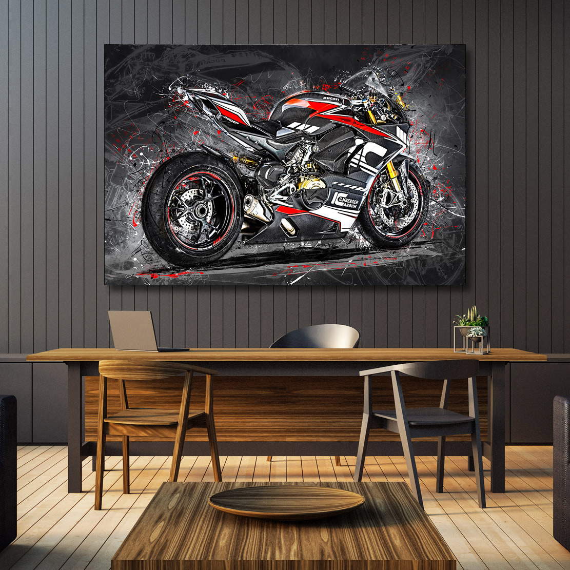 Wandbild Ducati Panigale Ilmberger Abstrakt