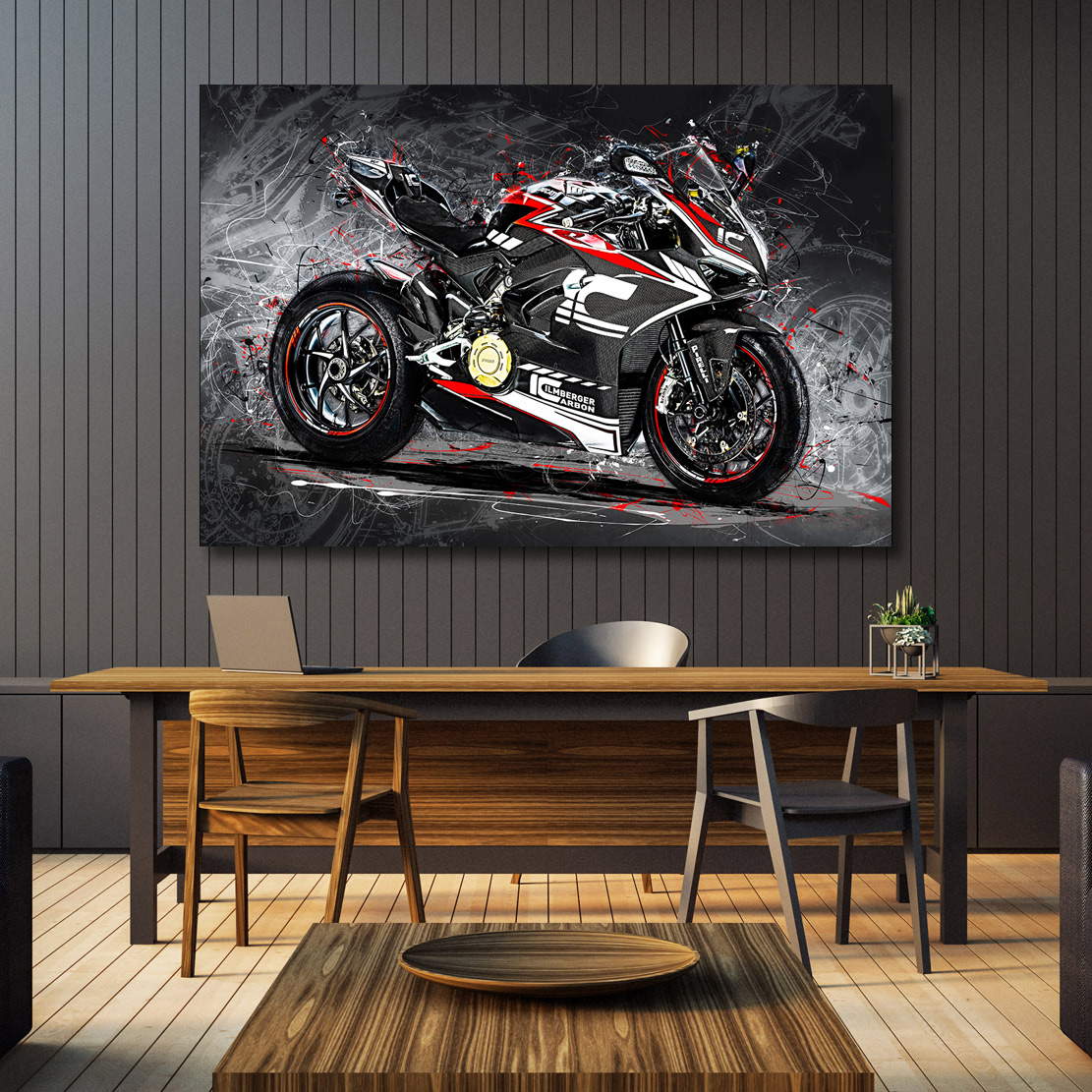 Wandbild Ducati Panigale Abstrakt Style