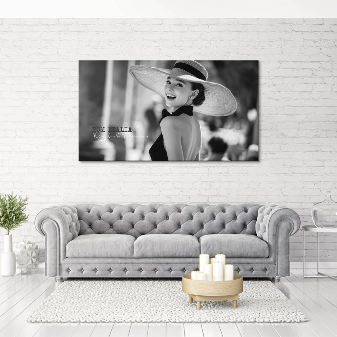 Audrey Hepburn Roma Wandbild
