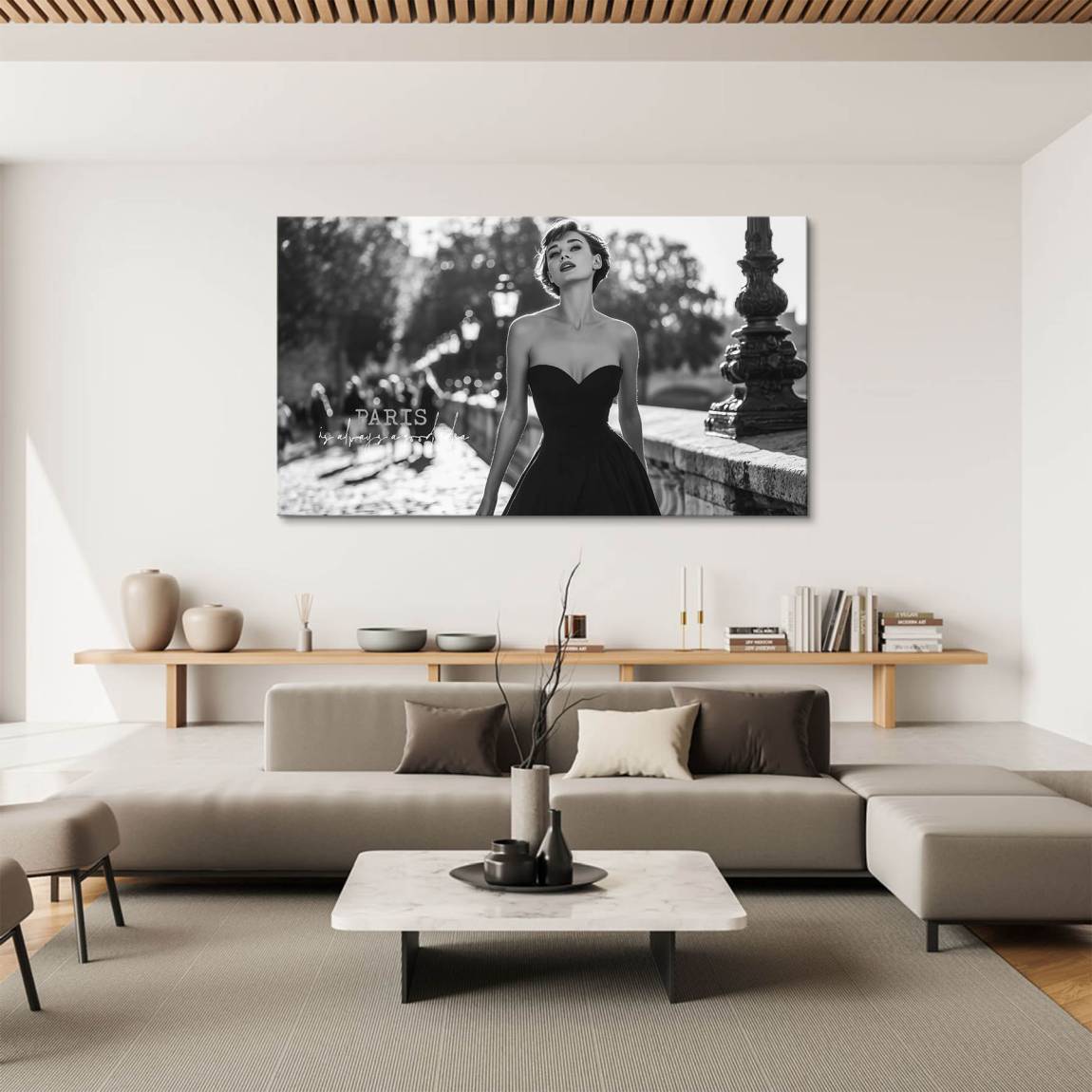 Audrey Hepburn Paris Wandbild