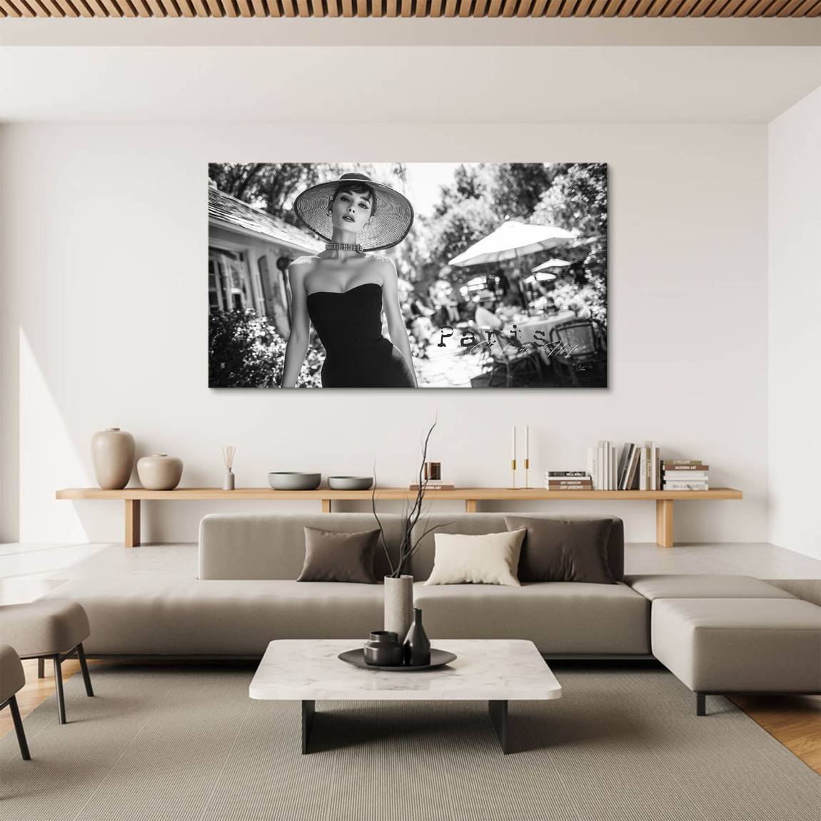 Audrey Hepburn Parisienne Wandbild