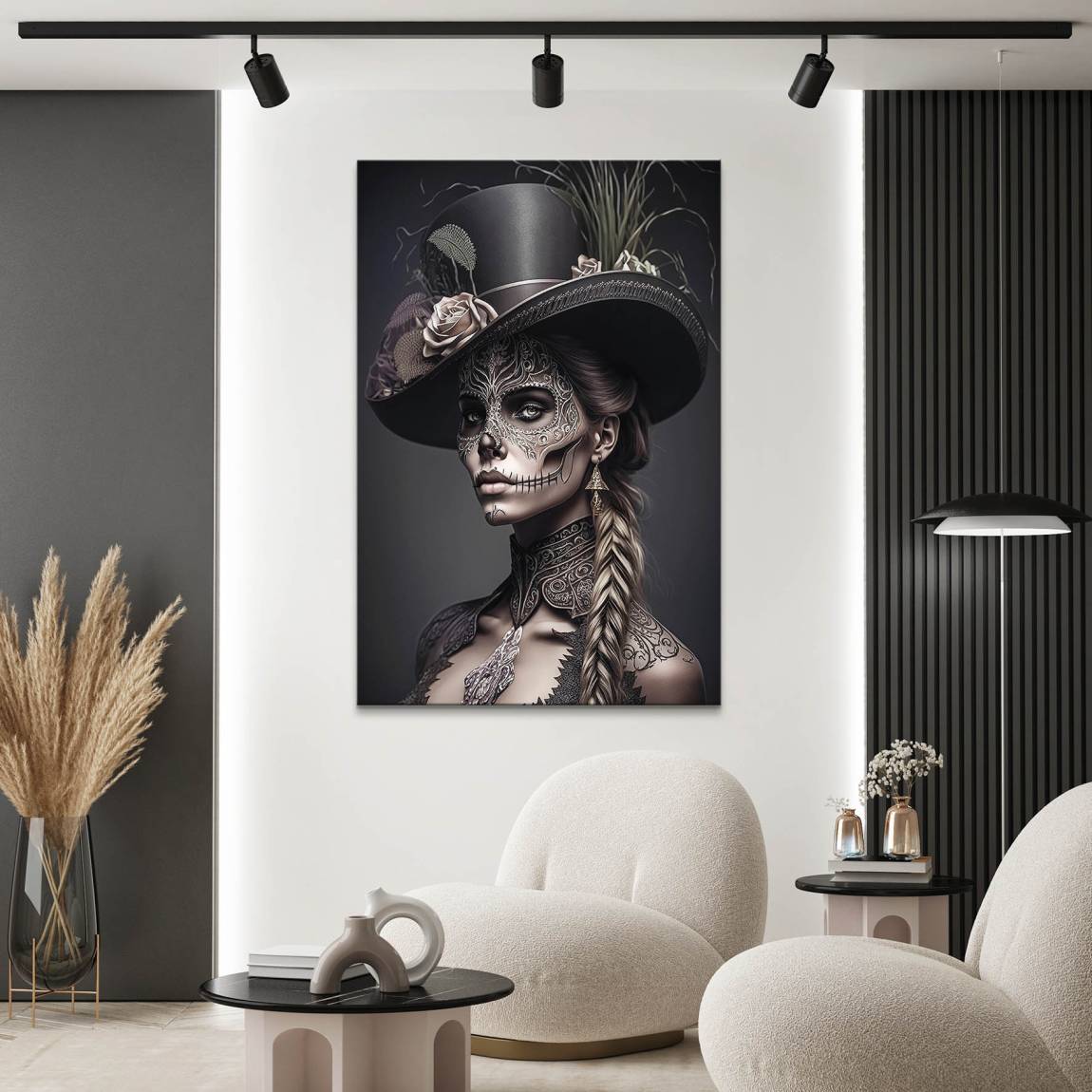 Wandbild La Catrina Color Style