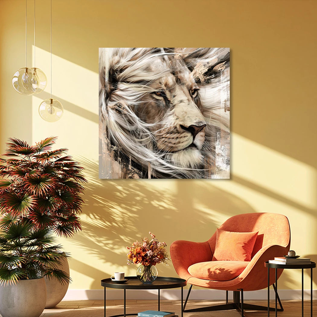 Löwe Svanne Wandbild