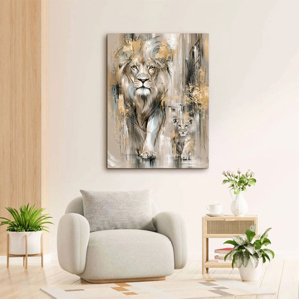 Löwenbande Wandbild
