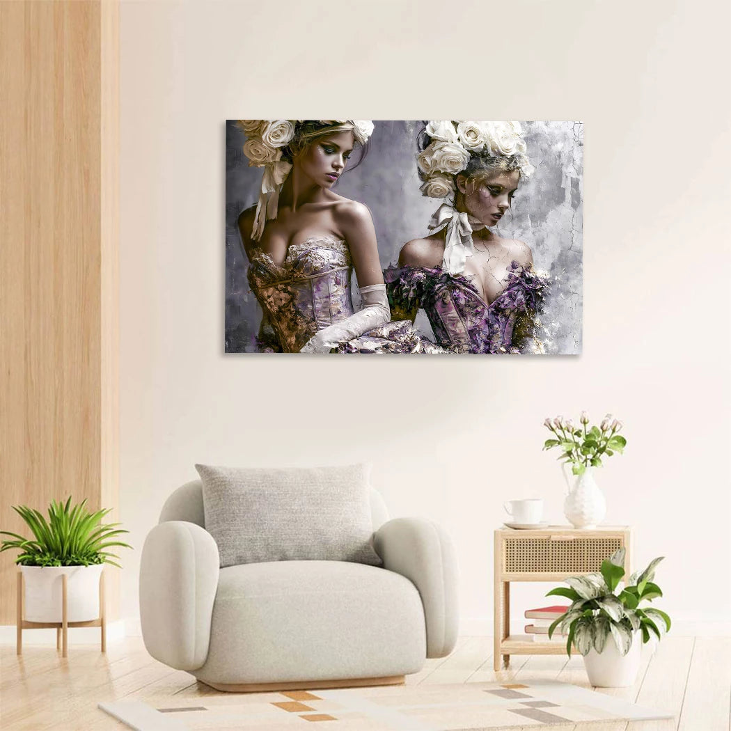 Rosen Duett Wandbild