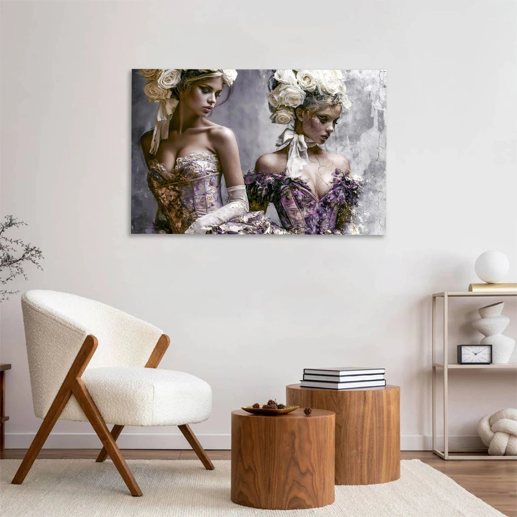 Rosen Duett Wandbild