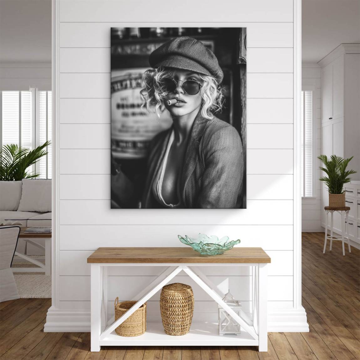 Smoking Beauty Velvet Vice Wandbild