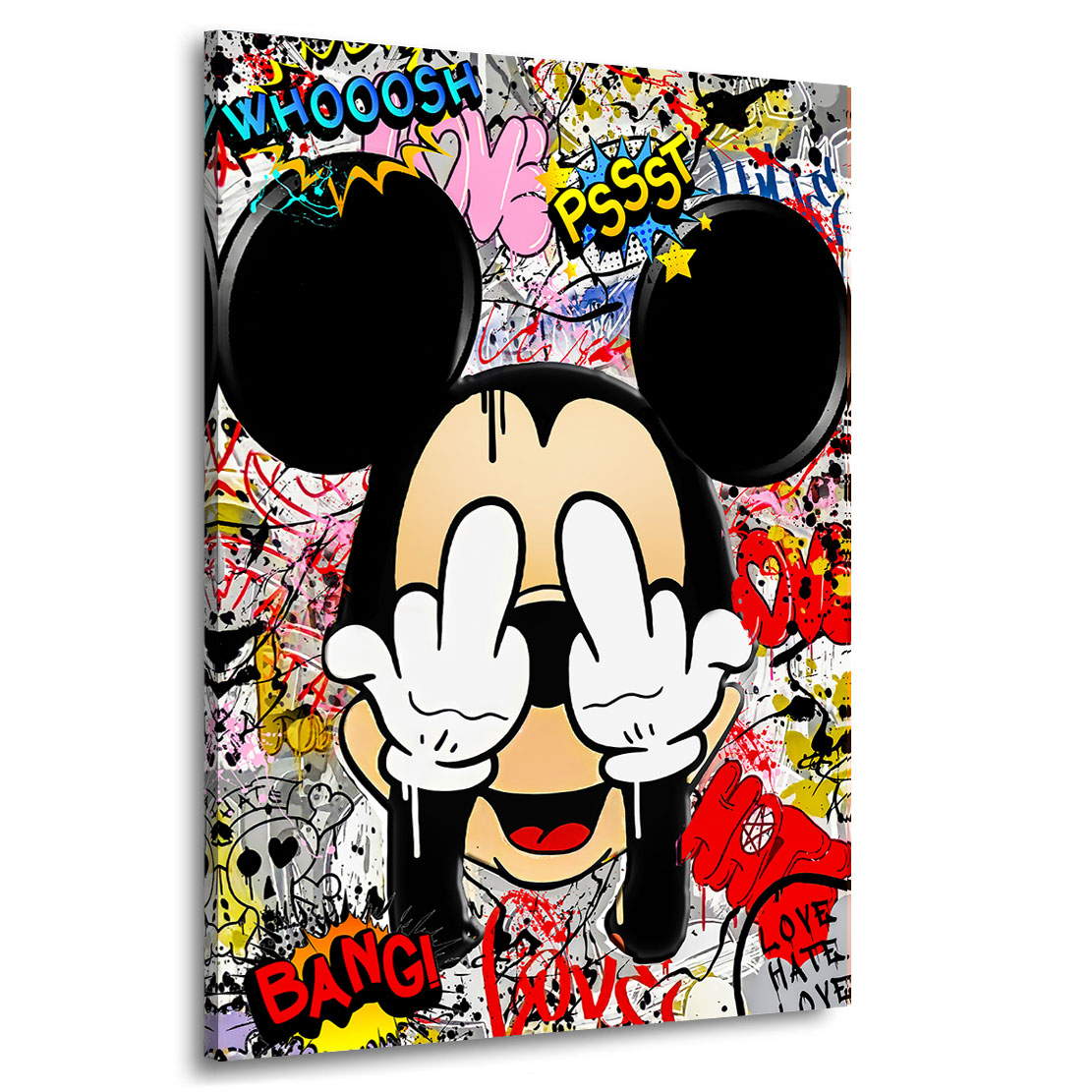 Leinwandbild Bad Micky Pop Art Style