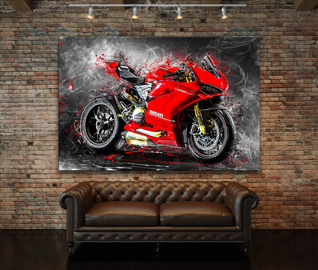 Wandbild Leinwandbild Ducati Panigale Motorradbild