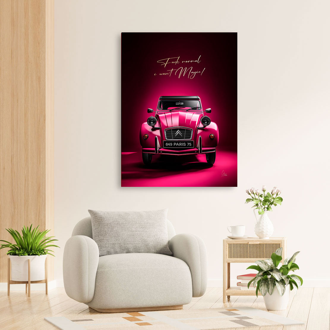 Paris Pink Magic Wandbild
