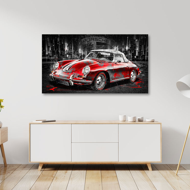 Unikat Wandbild Porsche 356 City Style - mit Produkt-Video