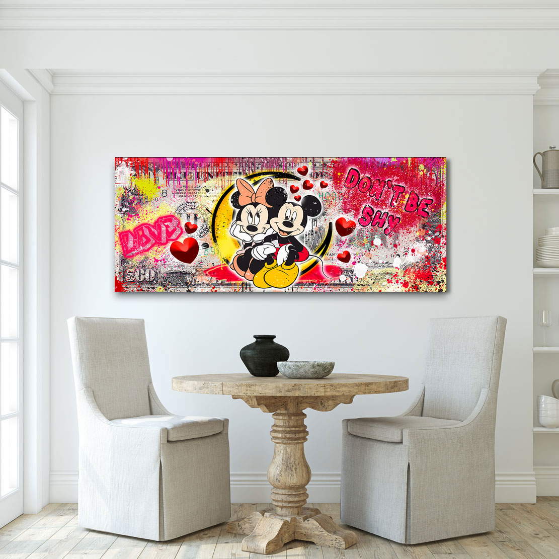 Leinwandbild Micky & Minnie Pop Art Dollar