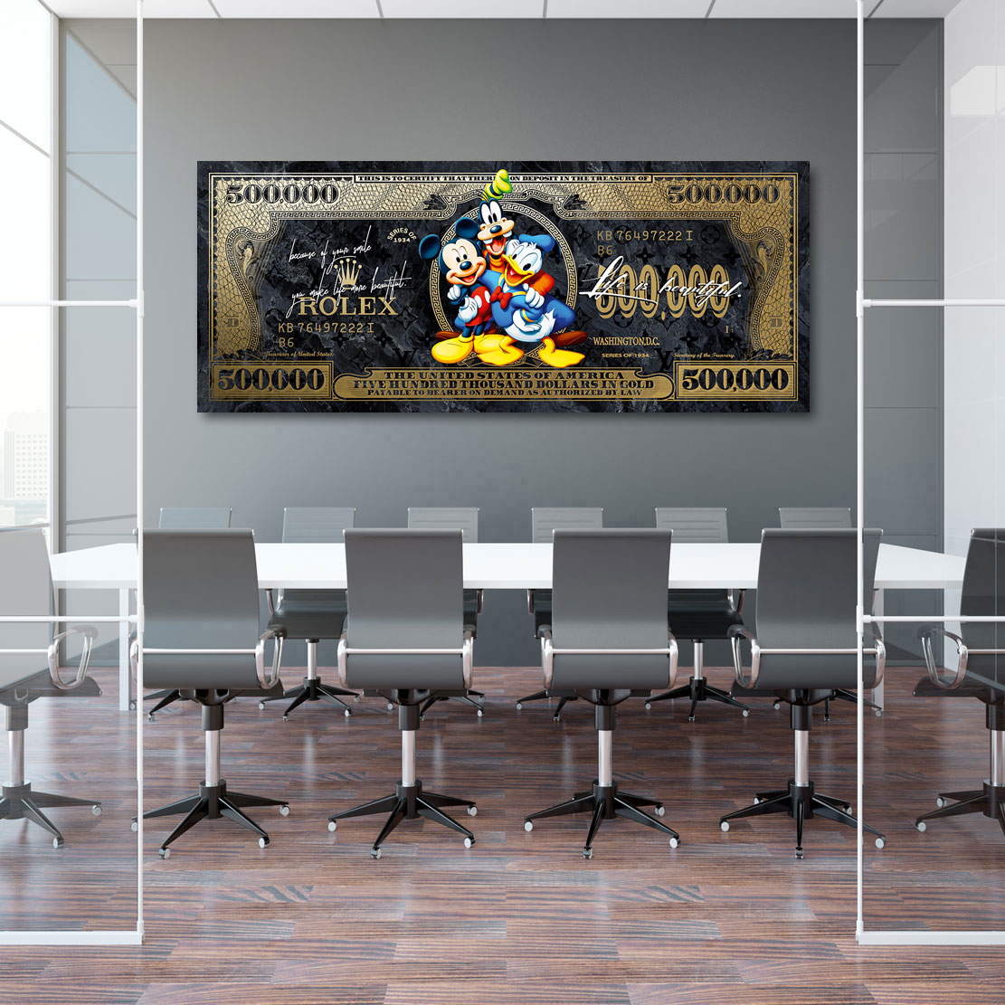 Leinwandbild Micky & Co. Pop Art Dollar