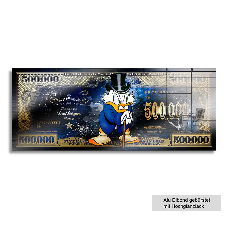 Pop Art Wandbild Dagobert Scrooge Blue Style