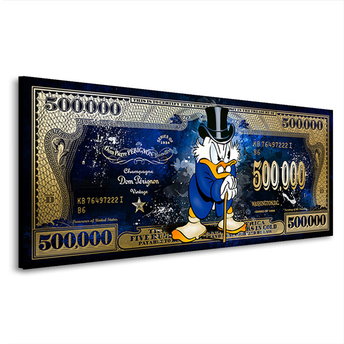 Pop Art Wandbild Dagobert Scrooge Blue Style
