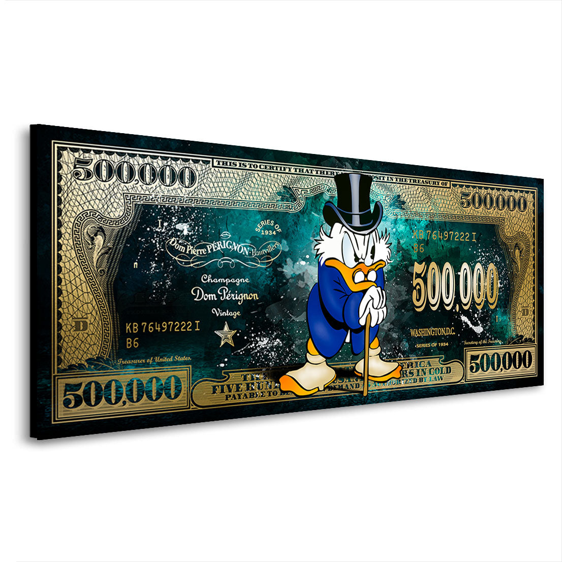 Pop Art Wandbild Dagobert Scrooge Dollar