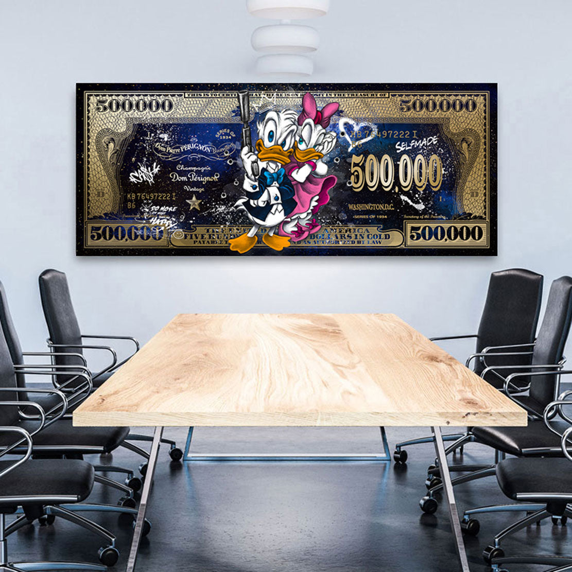Wandbild Donald & Daisy Duck Dollar Lifestyle