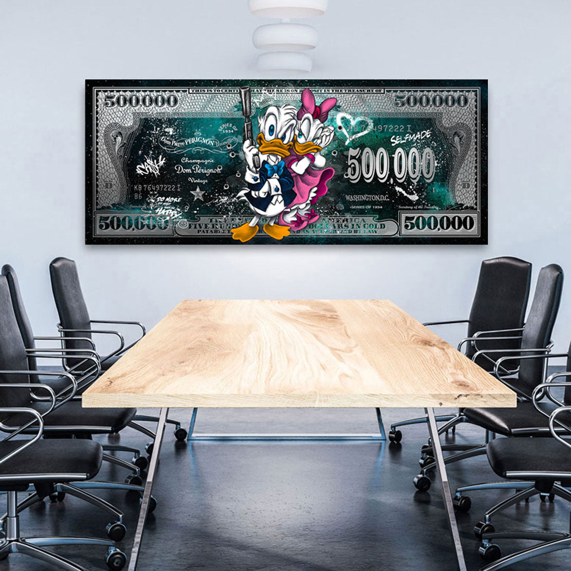 Wandbild Donald & Daisy Duck Dollar Modern Lifestyle