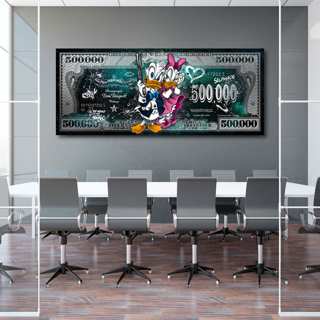 Wandbild Donald & Daisy Duck Dollar Modern Lifestyle