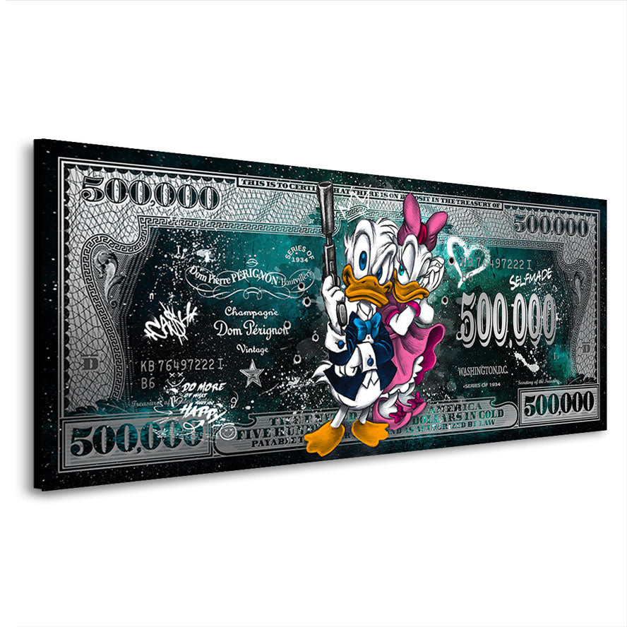 Wandbild Donald & Daisy Duck Dollar Modern Lifestyle