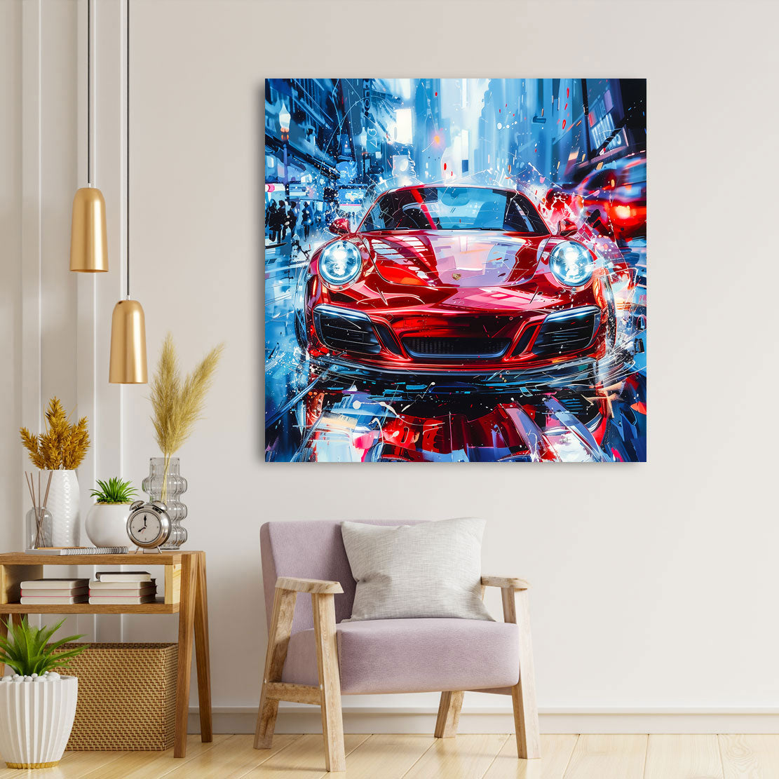 Porsche 911 Abstrakt Wandbild