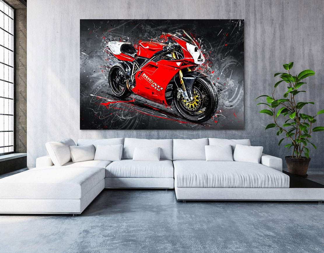 Wandbild Leinwandbild Ducati 916