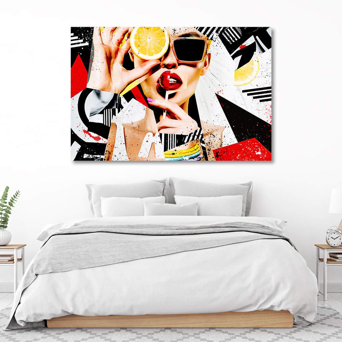 Leinwandbild Woman Abstrakt Face Color Style