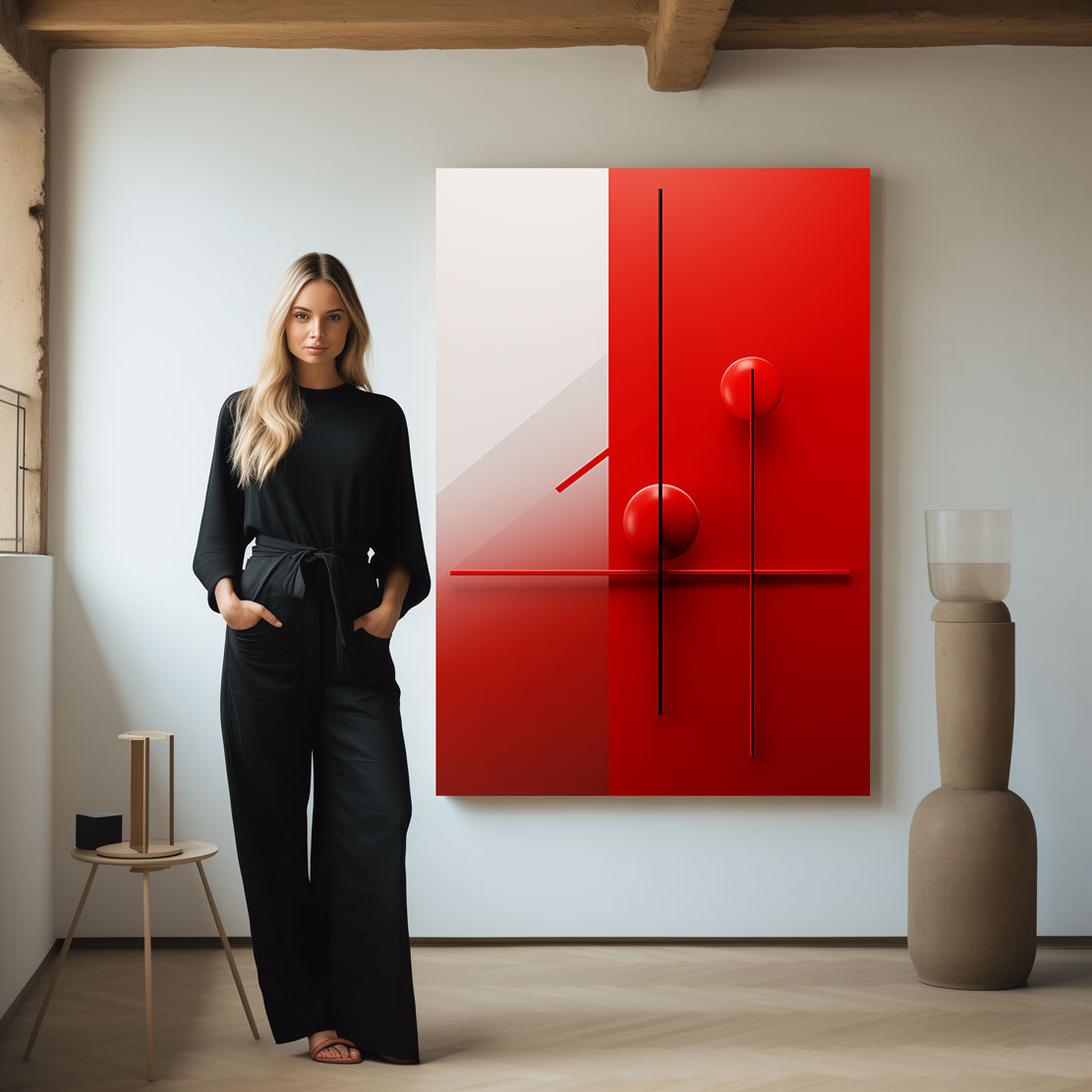 Minimalismus Wandbild Red Ball