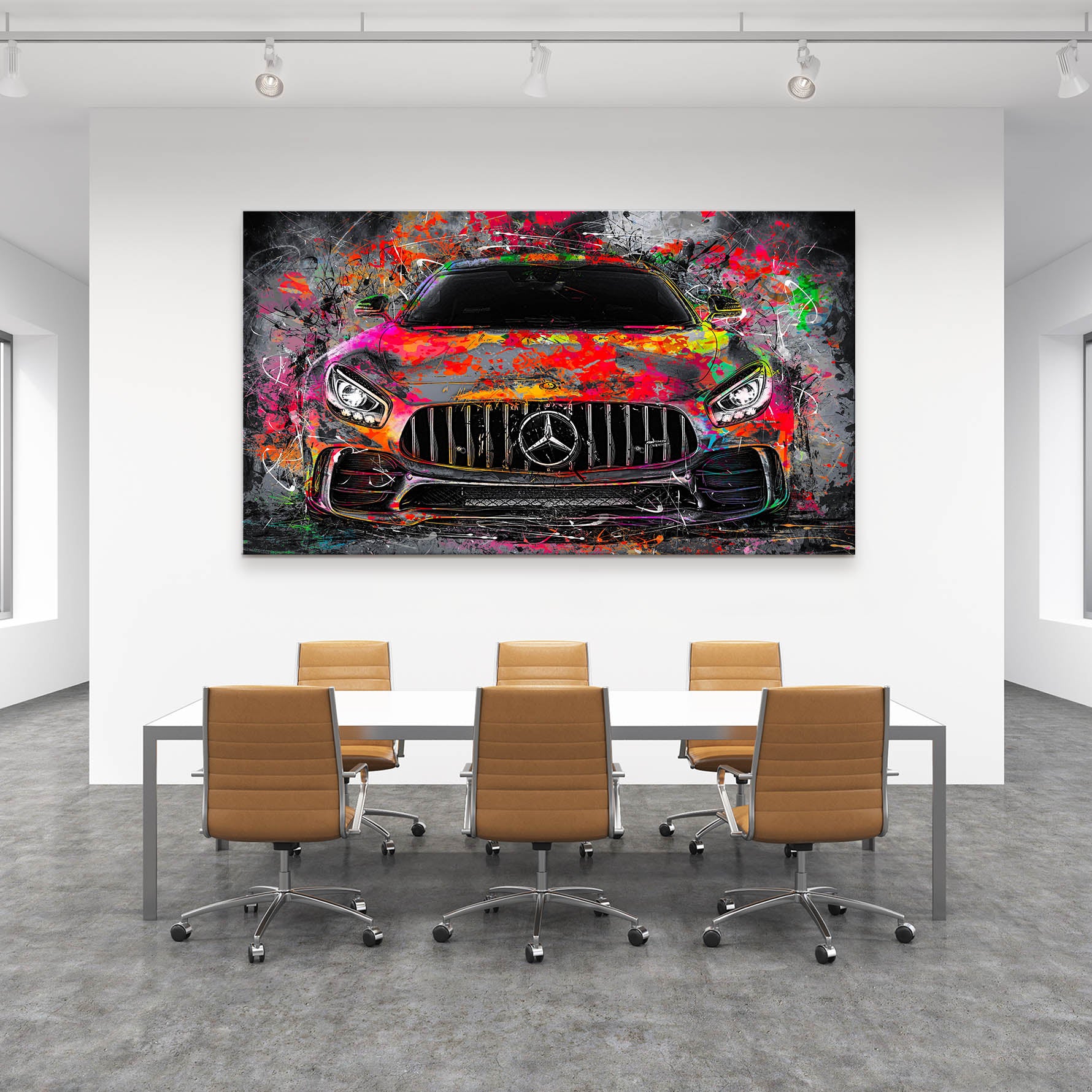 Auto Leinwandbild Mercedes AMG GT Pop Art