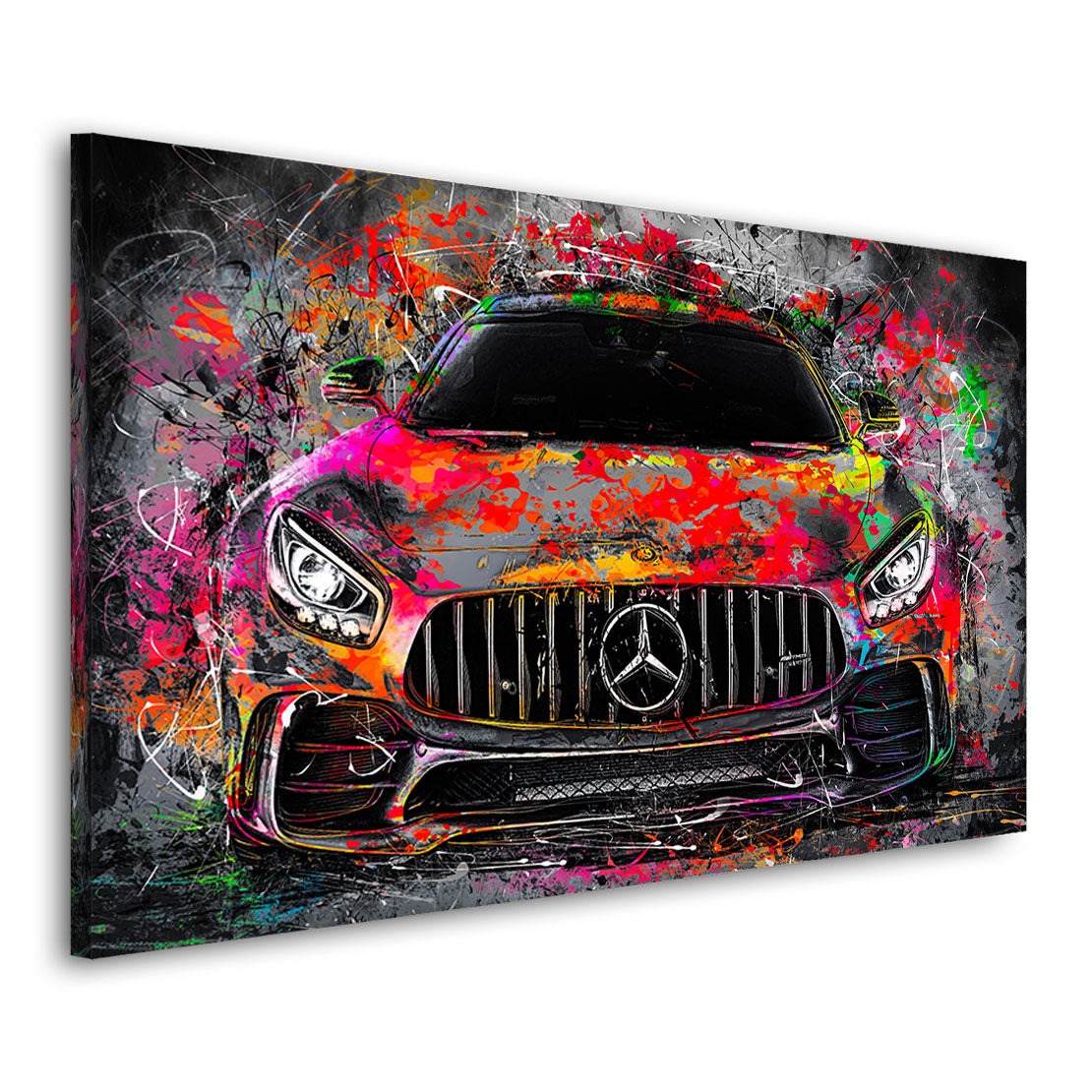 Auto Leinwandbild Mercedes AMG GT Pop Art