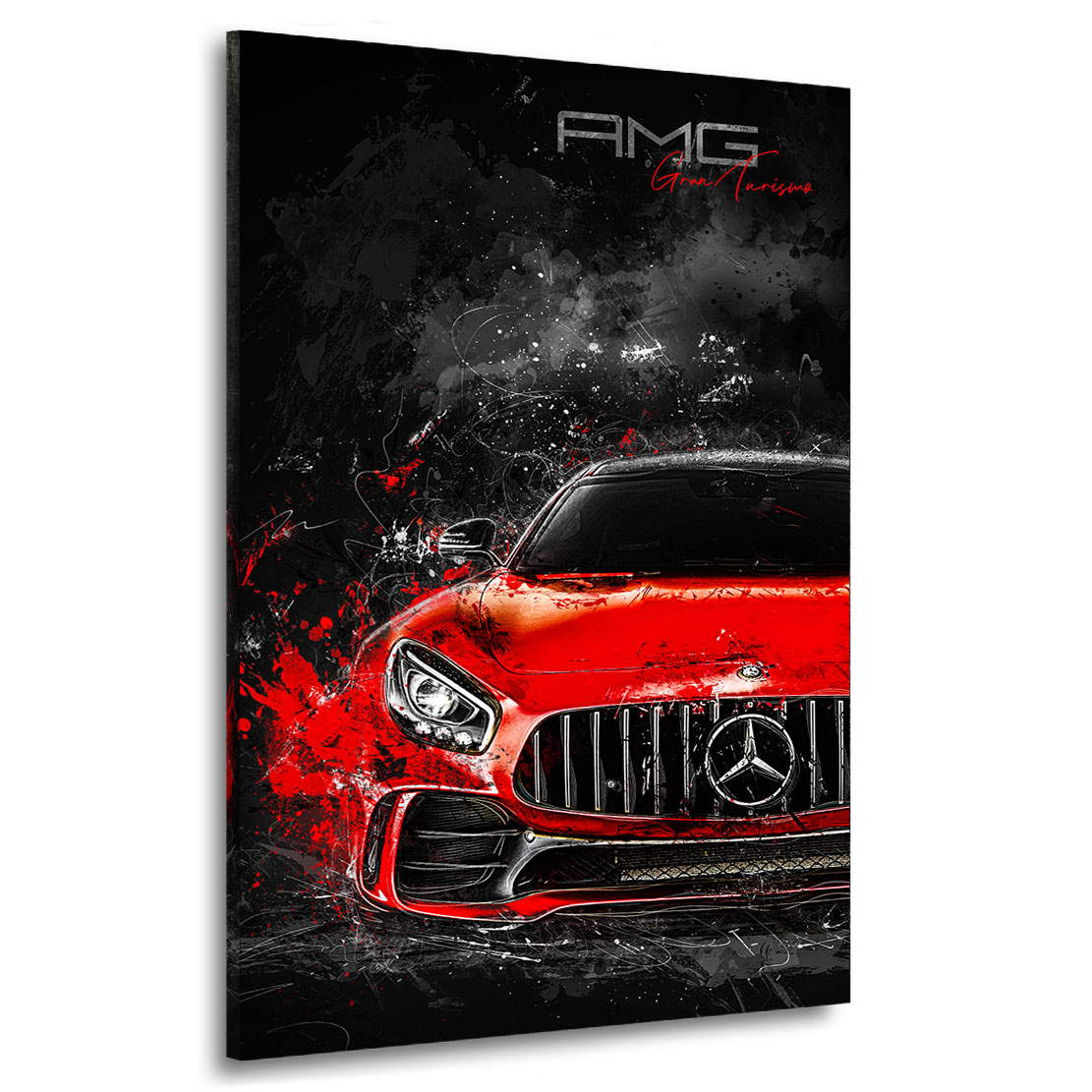 Auto Leinwandbild Mercedes AMG GT Red Style