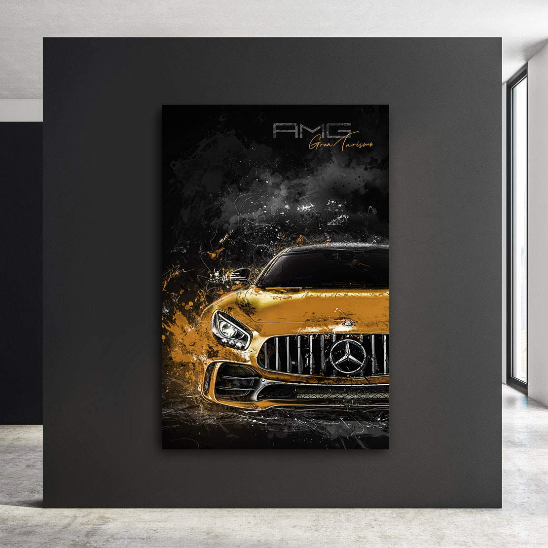 Auto Leinwandbild Mercedes AMG GT Luxury Style