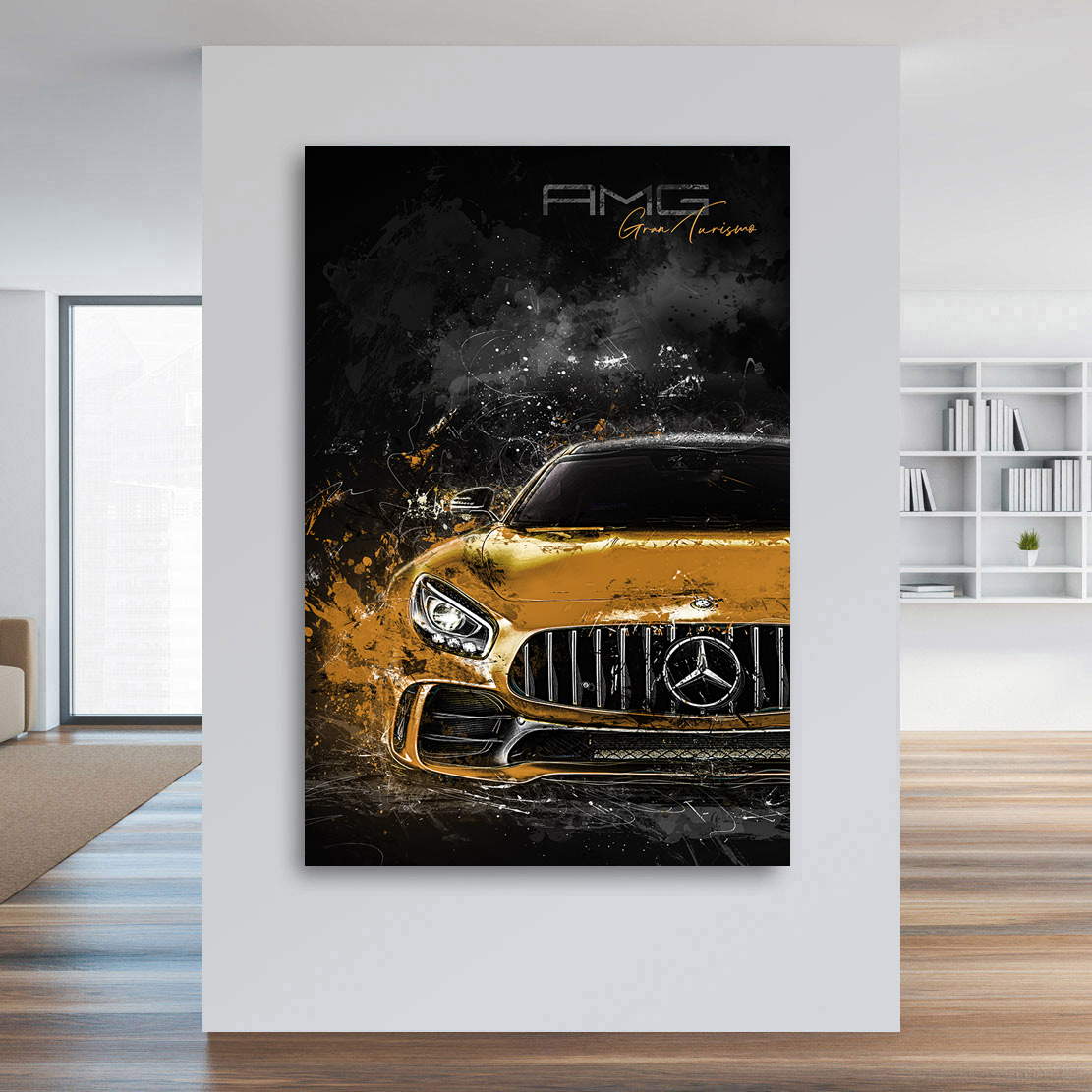 Auto Leinwandbild Mercedes AMG GT Luxury Style
